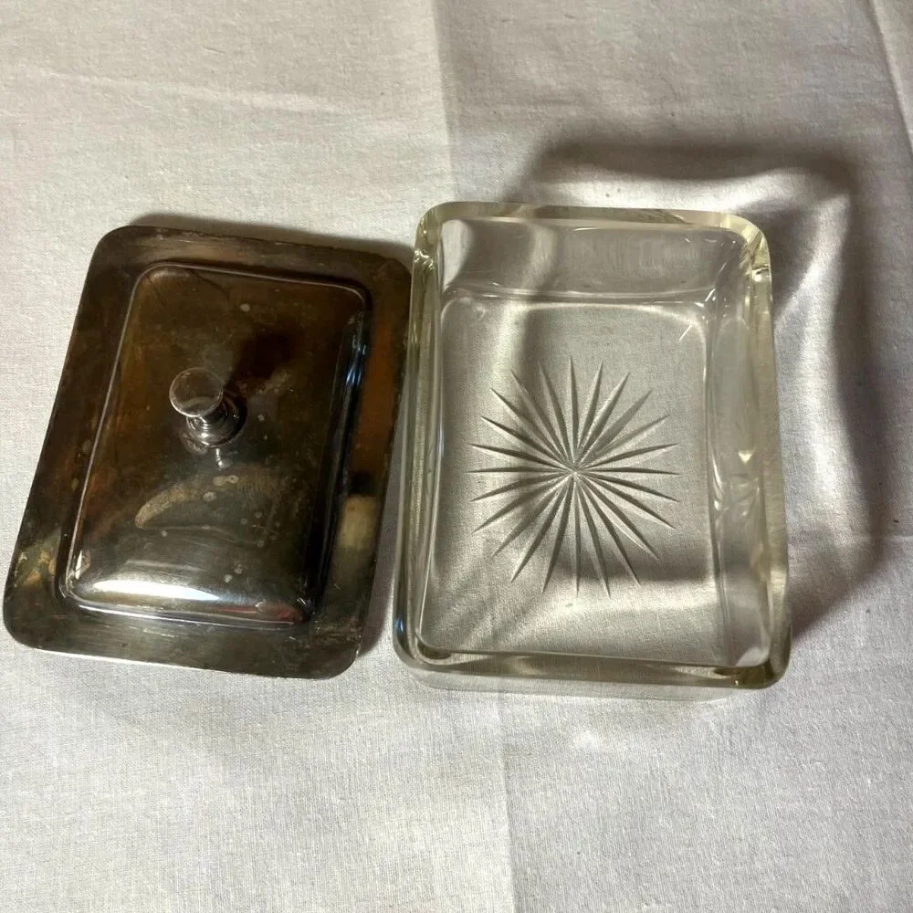 Mid-Century modern covered butter or sardine dish
